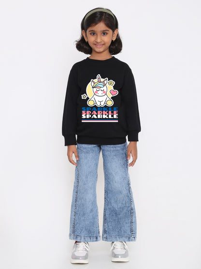 Kids Girls Unicorn Sparkle Sweatshirt