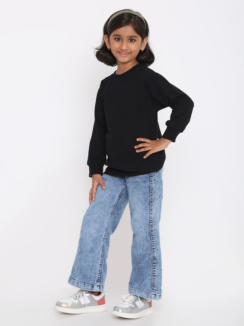 Kids' Girls Plain Sweatshirt - Soft & Stylish