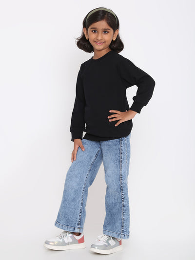 Kids' Girls Plain Sweatshirt - Soft & Stylish