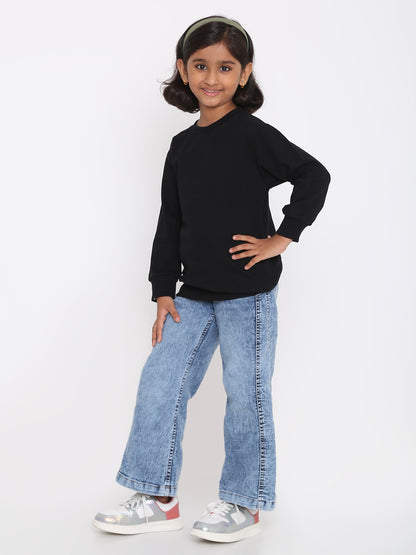 Kids' Girls Plain Sweatshirt - Soft & Stylish