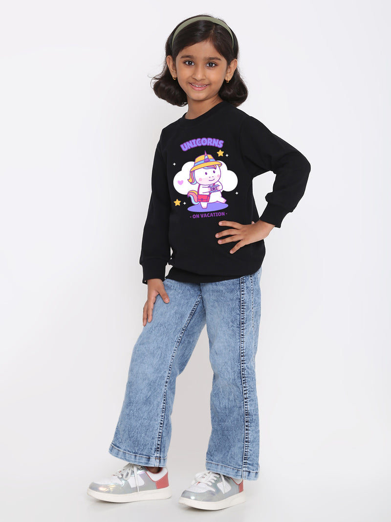Kids Girls' Unicorn Vacation Sweatshirt