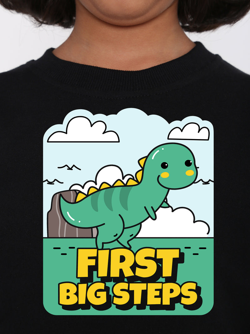 Kids Girls Dinosaur First Big Steps Sweatshirt