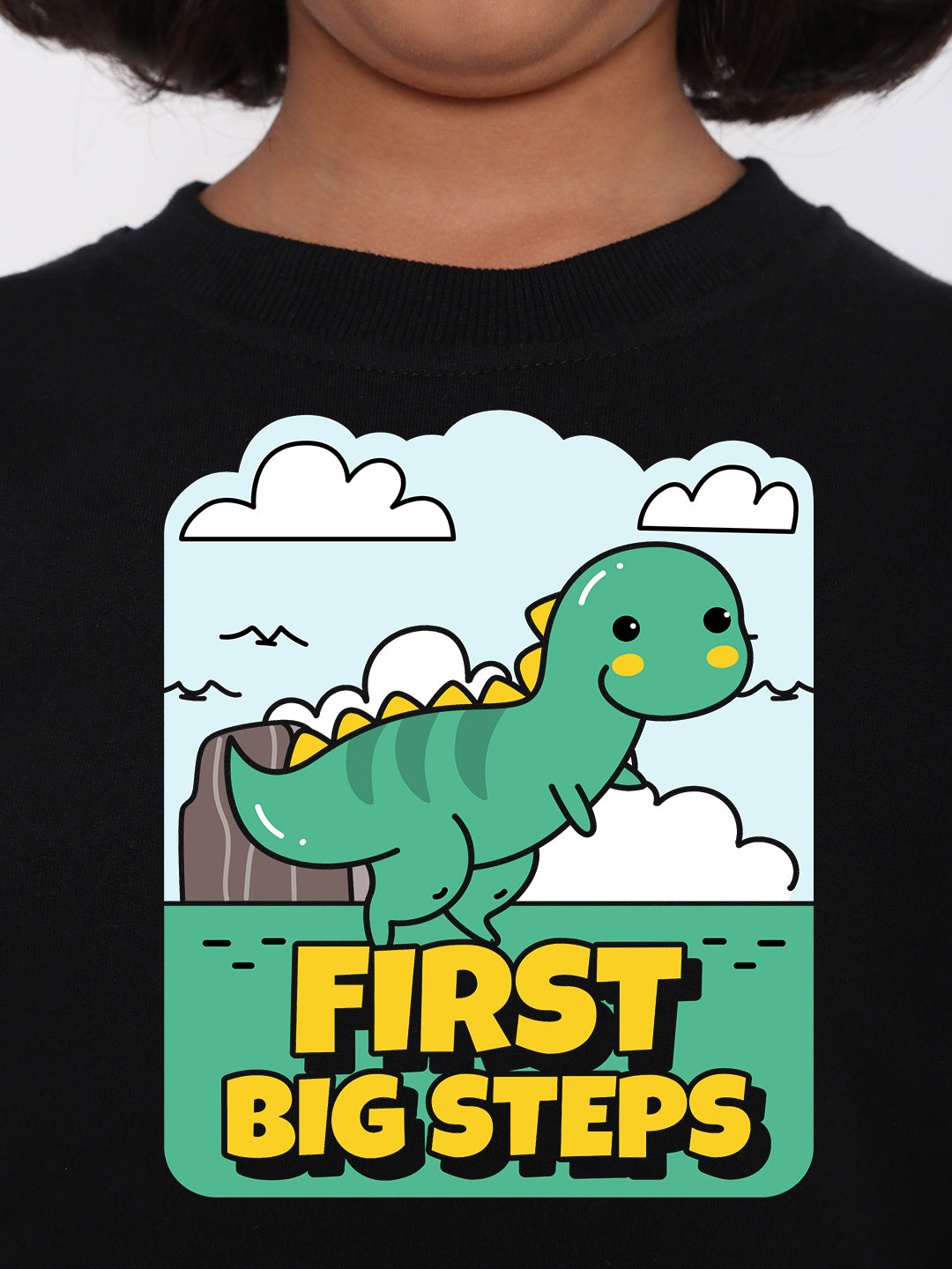 Kids Girls Dinosaur First Big Steps Sweatshirt