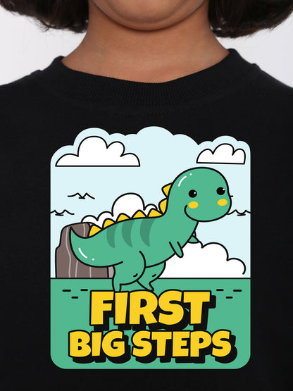 Kids Girls Dinosaur First Big Steps Sweatshirt