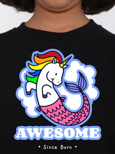 Awesome Since Born Unicorn Sweatshirt for Girls