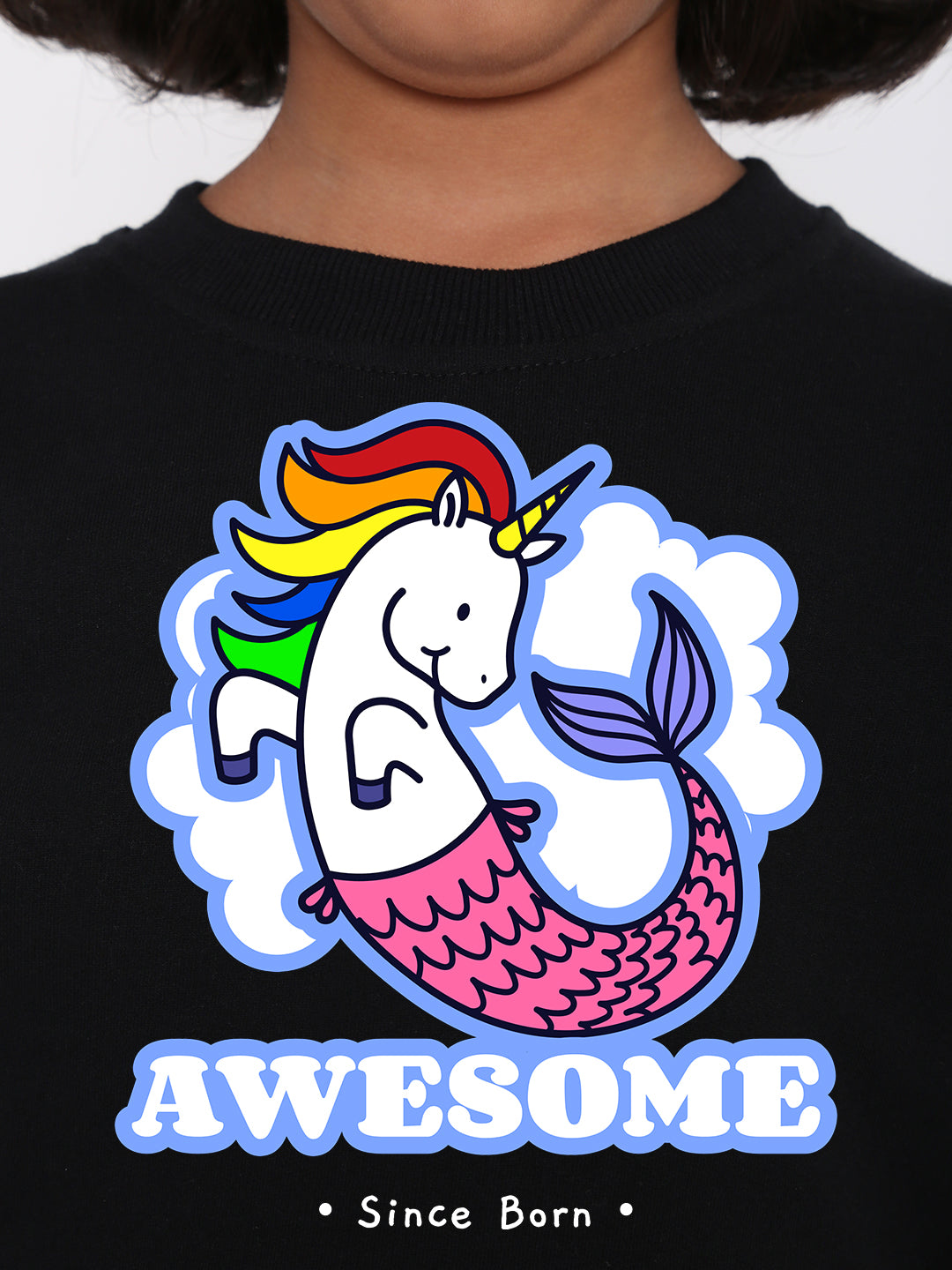Awesome Since Born Unicorn Sweatshirt for Girls
