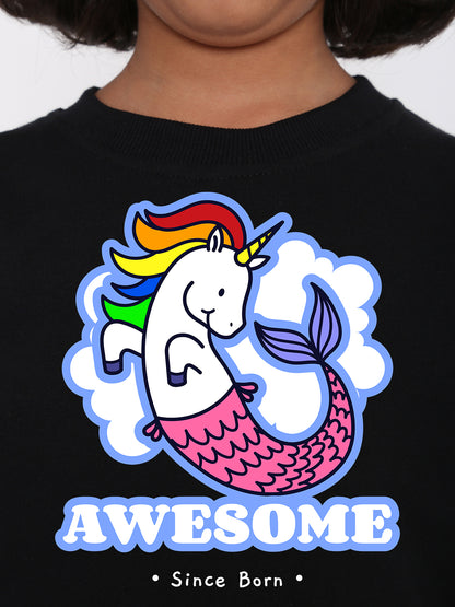 Awesome Since Born Unicorn Sweatshirt for Girls