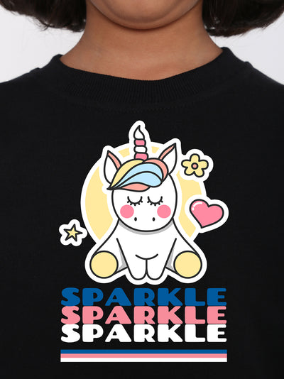 Kids Girls Unicorn Sparkle Sweatshirt