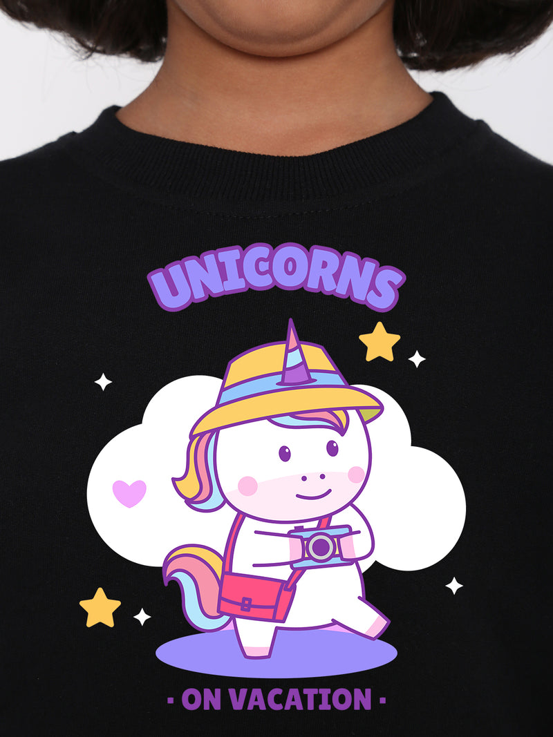 Kids Girls' Unicorn Vacation Sweatshirt