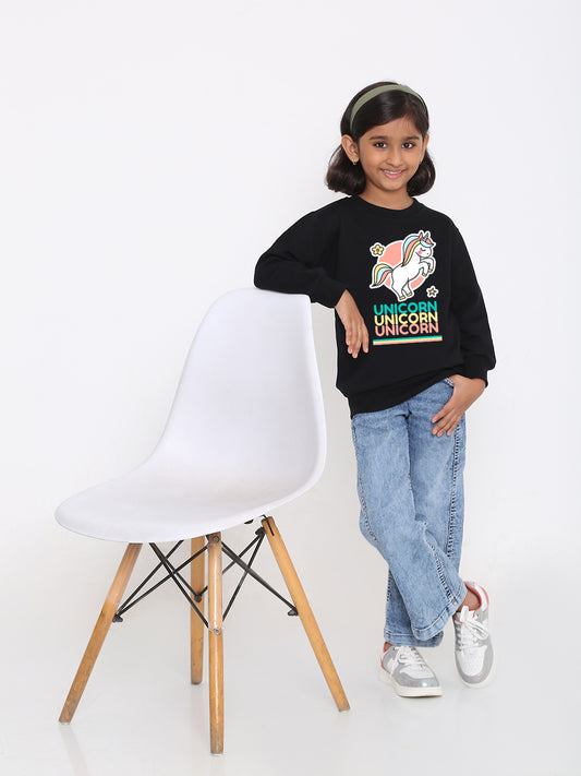 Kids Girls Unicorn Sweatshirt