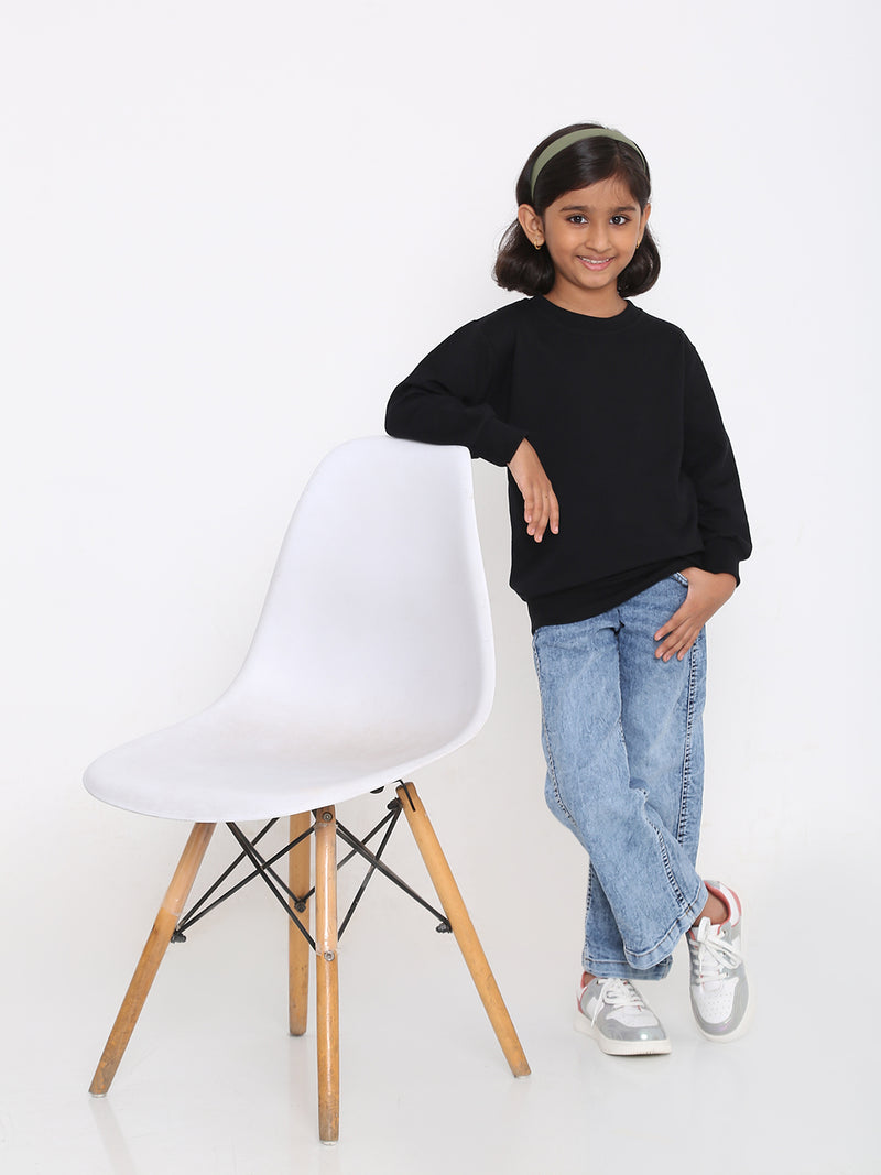 Kids' Girls Plain Sweatshirt - Soft & Stylish