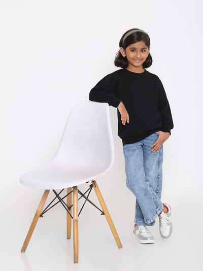 Kids' Girls Plain Sweatshirt - Soft & Stylish
