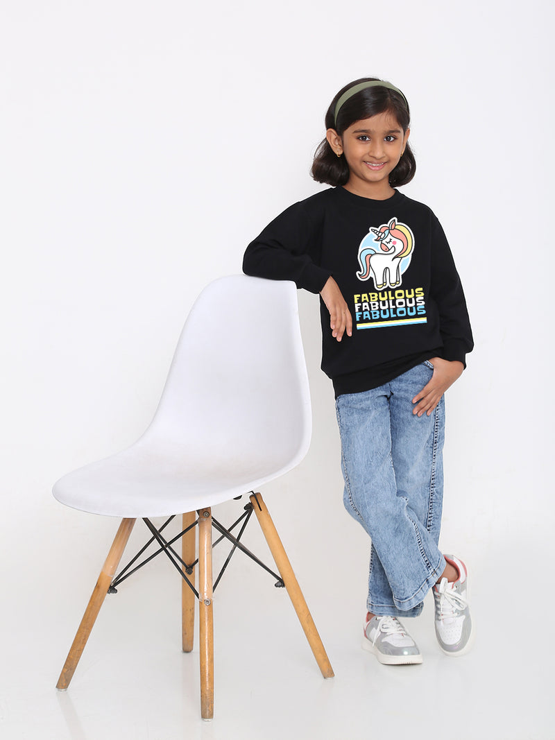 Unicorn Fabulous Sweatshirt for Girls