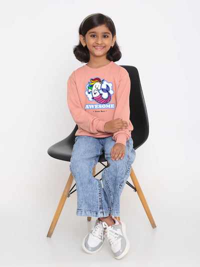 Awesome Since Born Unicorn Sweatshirt for Girls