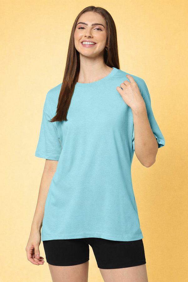 Women’s French Terry Cotton Oversized Baggy Fit Loose Fit T-Shirt