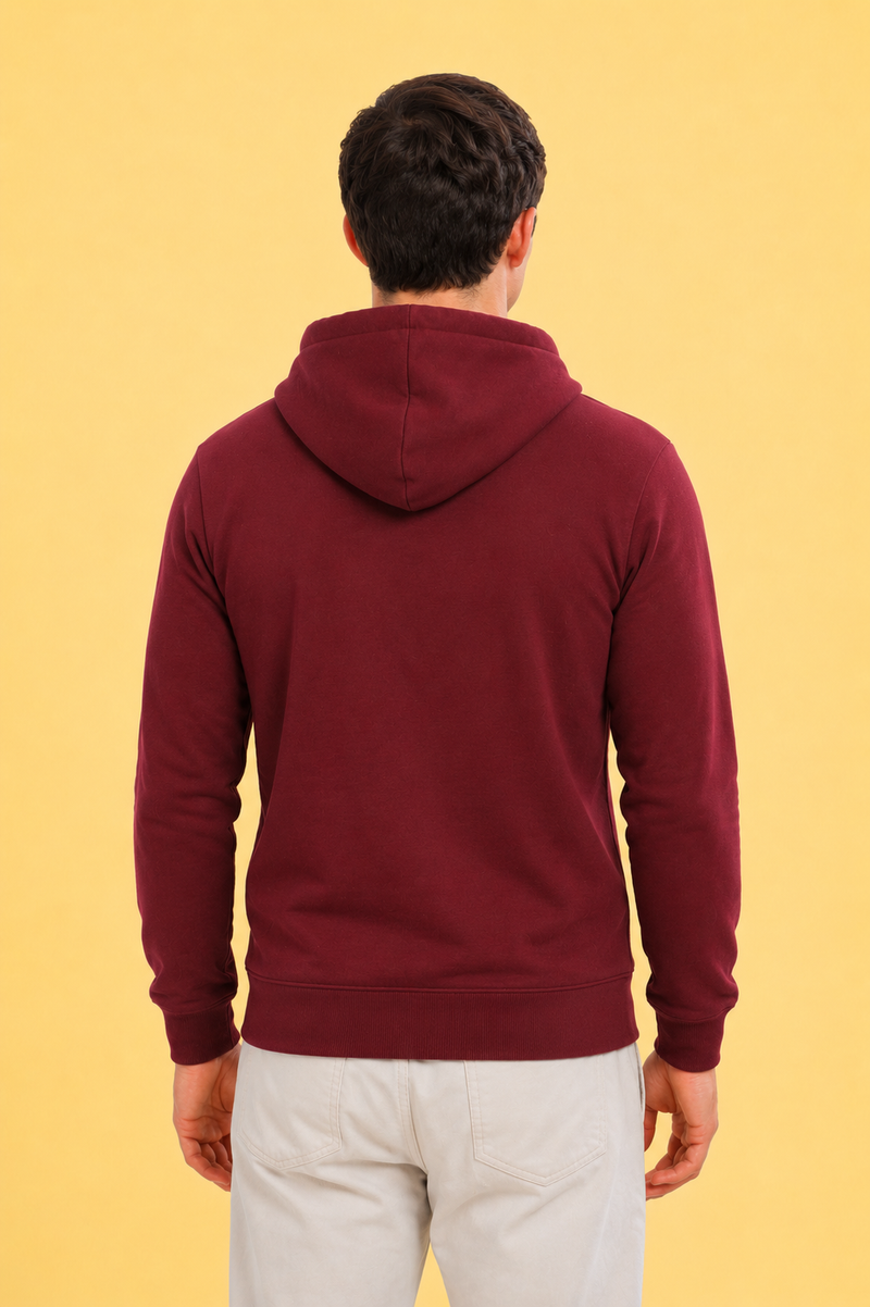 Men’s Plain Comfortable & Stylish Zipper Hooded Hoodie Sweatshirt
