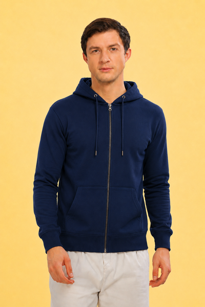Men’s Plain Comfortable & Stylish Zipper Hooded Hoodie Sweatshirt