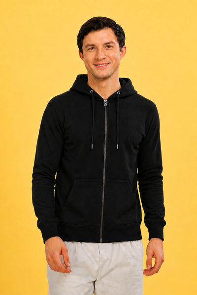 Men’s Plain Comfortable & Stylish Zipper Hooded Hoodie Sweatshirt