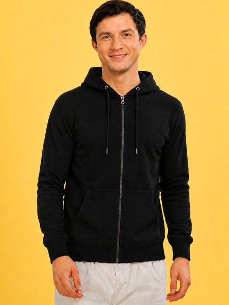 Men’s Plain Comfortable & Stylish Zipper Hooded Hoodie Sweatshirt
