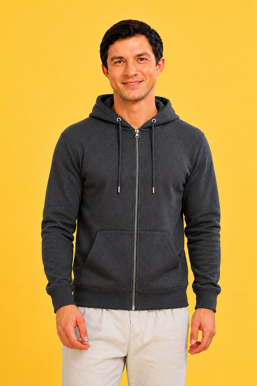 Men’s Plain Comfortable & Stylish Zipper Hooded Hoodie Sweatshirt