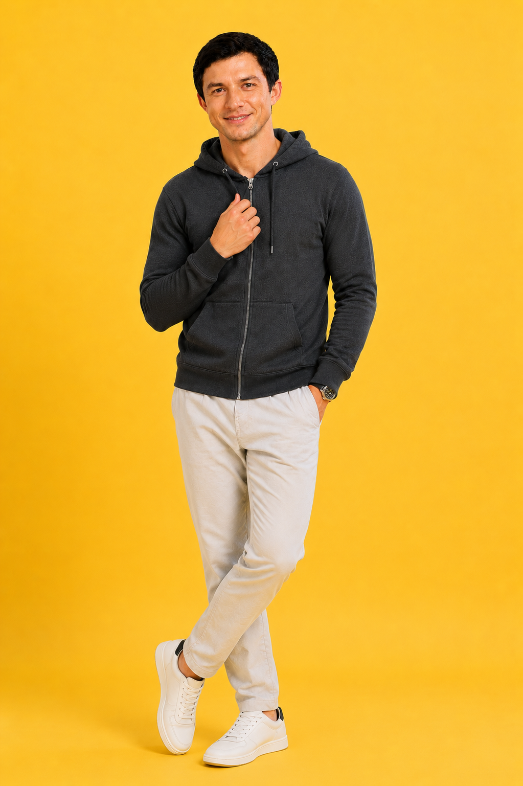 Men’s Plain Comfortable & Stylish Zipper Hooded Hoodie Sweatshirt