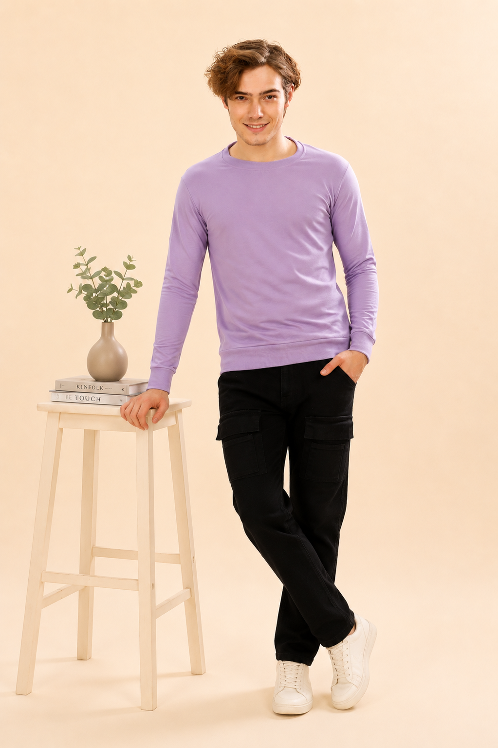 Men’s Solid Stylish Look Full Sleeve Premium Comfort Sweatshirt