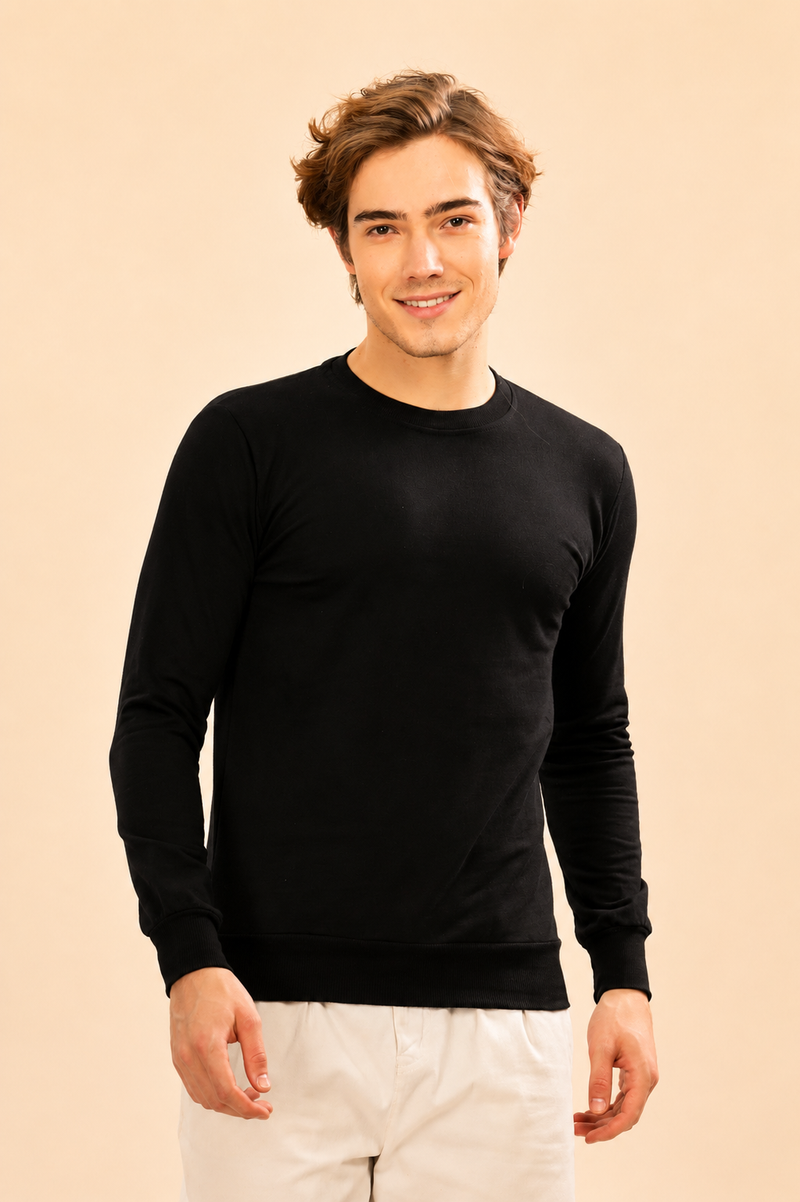 Men’s Solid Stylish Look Full Sleeve Premium Comfort Sweatshirt