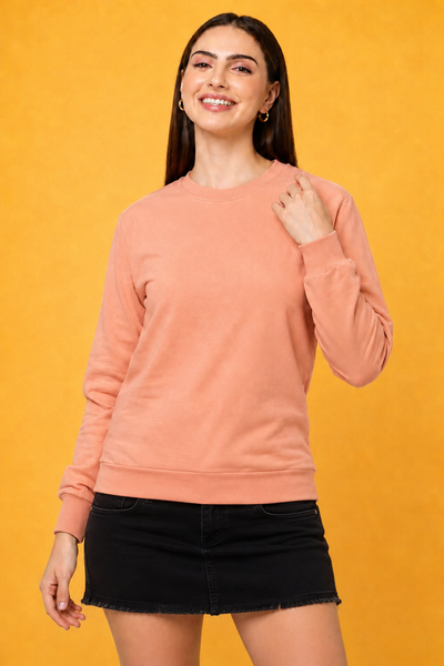 Women’s Solid Prefect Comfortable Full Sleeve Soft & Cozy Feel Sweatshirt