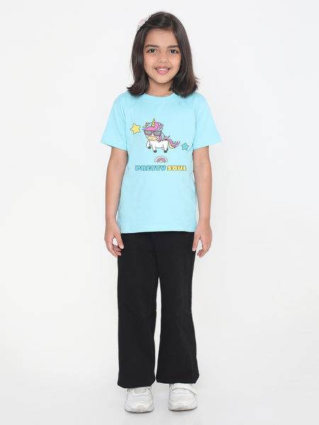 Kids Pretty Soul Unicorn T-shirt for Girls