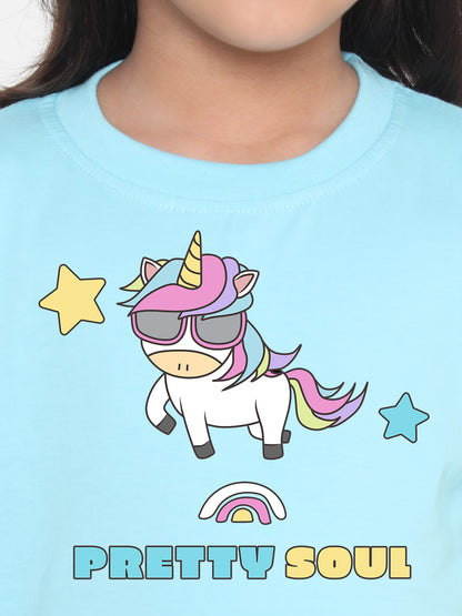 Kids Pretty Soul Unicorn T-shirt for Girls