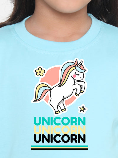 Unicorn Girls Printed T-shirt