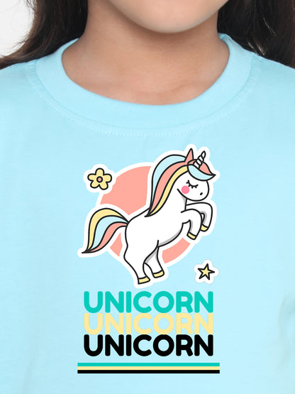 Unicorn Girls Printed T-shirt