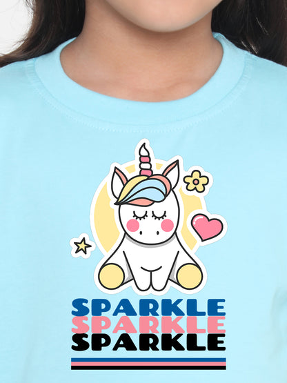 Kids Sparkle Unicorn T-Shirt for Girls