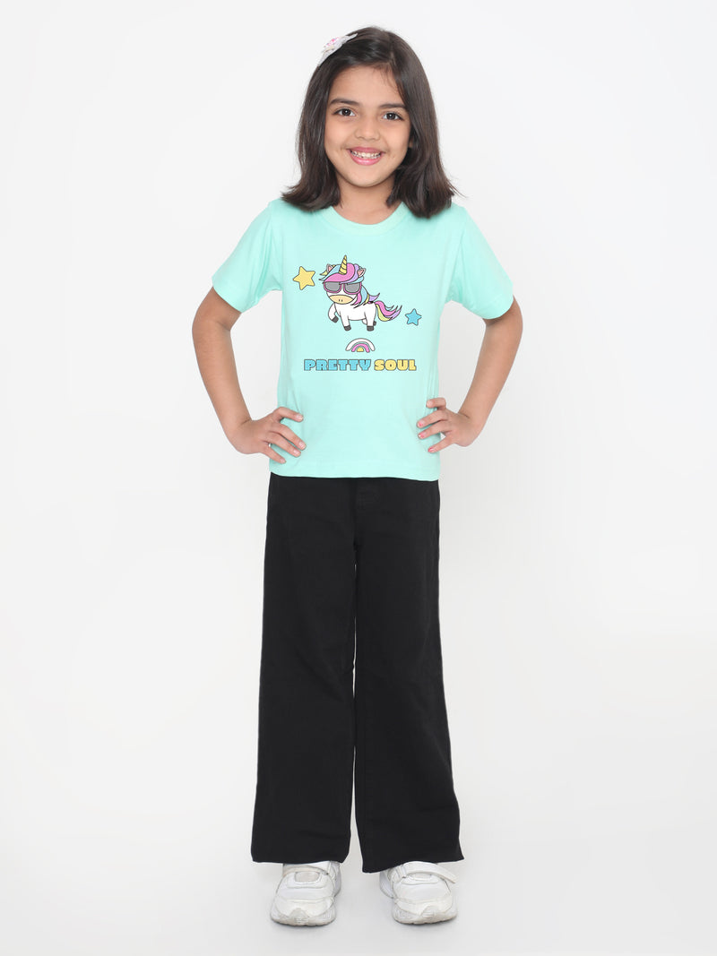 Kids Pretty Soul Unicorn T-shirt for Girls
