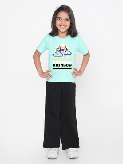 Rainbow Printed T-shirt for Kids Girls