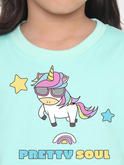 Kids Pretty Soul Unicorn T-shirt for Girls