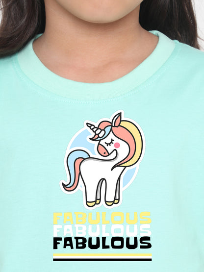 Kids Fabulous Unicorn T-Shirt for Girls