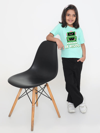 Kids Robot Maquina de Risos T-shirt for Girls