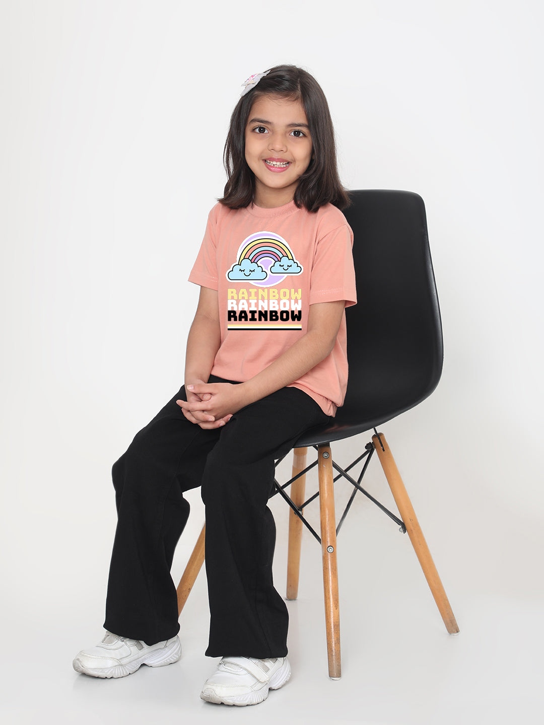 Rainbow Printed T-shirt for Kids Girls