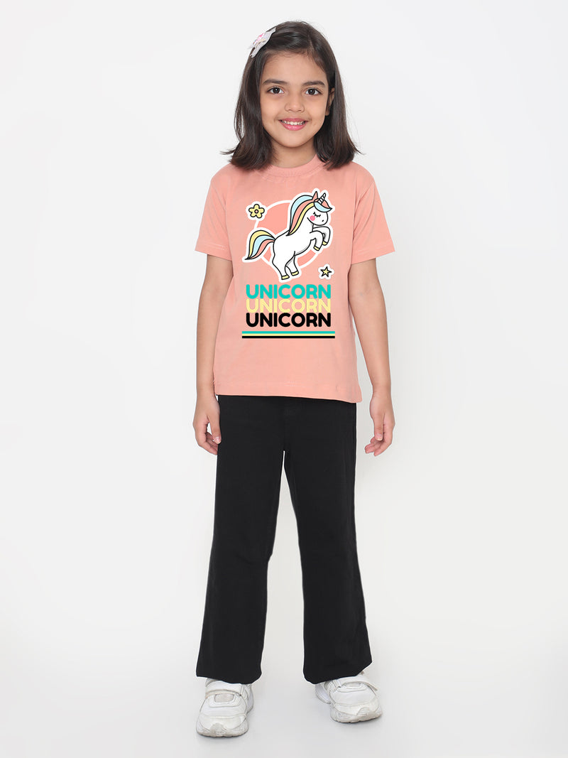 Unicorn Girls Printed T-shirt