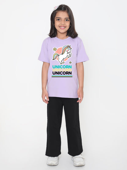 Unicorn Girls Printed T-shirt