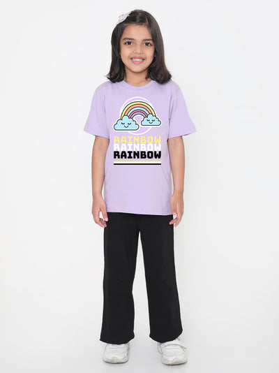 Rainbow Printed T-shirt for Kids Girls