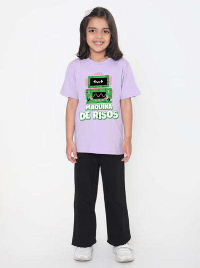 Kids Robot Maquina de Risos T-shirt for Girls