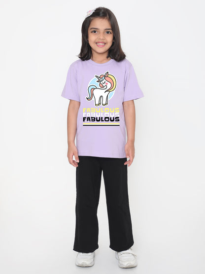 Kids Fabulous Unicorn T-Shirt for Girls