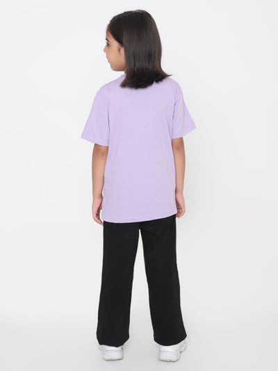 Kids Girls Pure Cotton Plain T-Shirt- Faltu.co