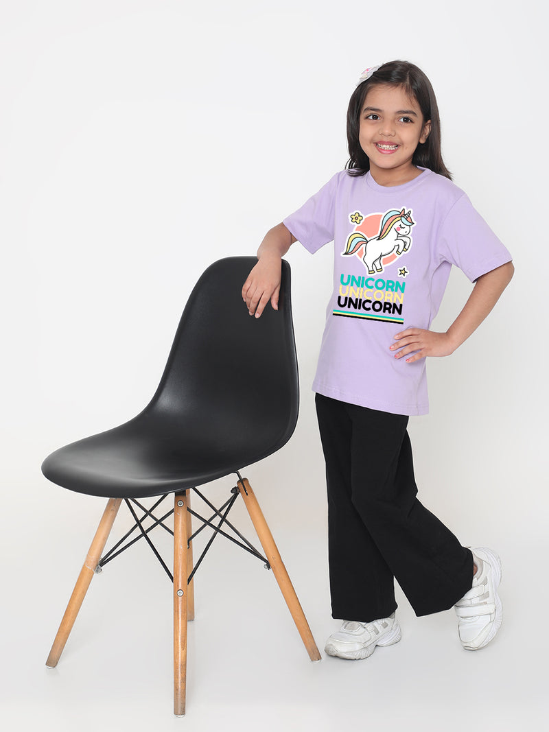 Unicorn Girls Printed T-shirt