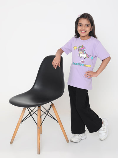 Kids Pretty Soul Unicorn T-shirt for Girls