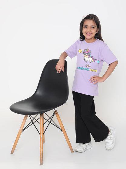 Kids Pretty Soul Unicorn T-shirt for Girls