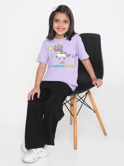 Kids Pretty Soul Unicorn T-shirt for Girls
