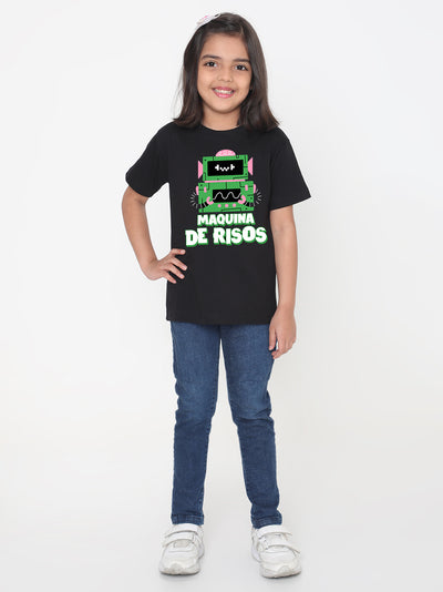 Kids Robot Maquina de Risos T-shirt for Girls